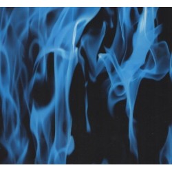 Blue Real large Flames II Hydrographics film