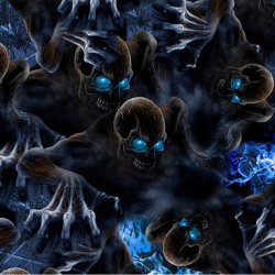 Blue Eye Skulls Hydrographics film